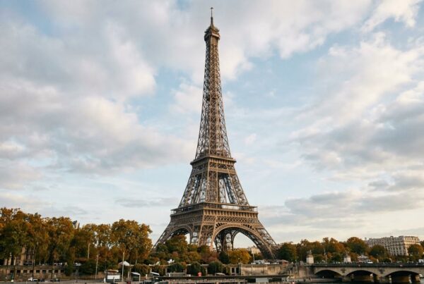 Eiffel Tower view in Paris from Champ de Mars