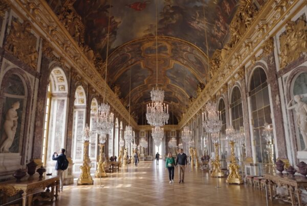 The Hall of Mirrors at Versailles early in the morning