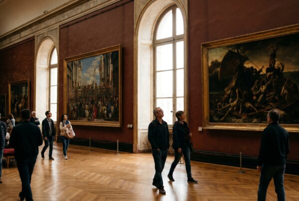Interior view Louvre Museum
